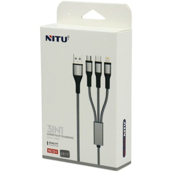 کابل ۳ سر سوپر فست شارژ نیتو NC124 - تصویر 3
