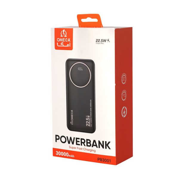 پاوربانک 30000 میلی آمپر امگا مدل PB3001 - تصویر 8